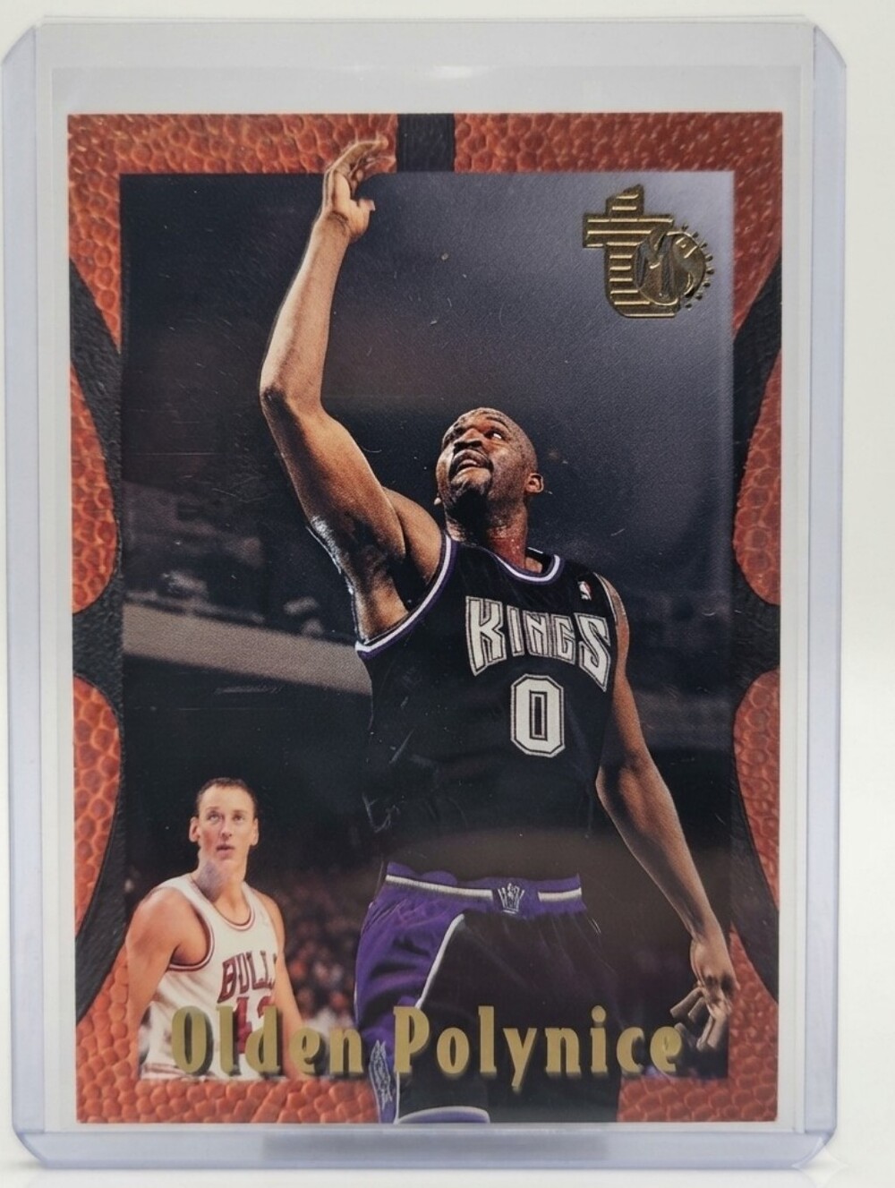 1995 Topps Embossed Olden Polynice (Sacramento Kings)